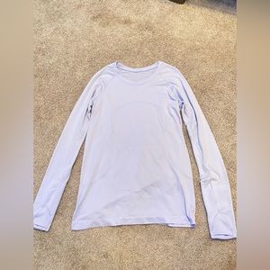 swiftly tech long sleeve shirt 2.0 in a light purple shade